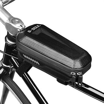Bike Top Tube Bag Bicycle Front Frame Bag Waterproof Bike Accessories Pouch for Mountain Road Bike - Black