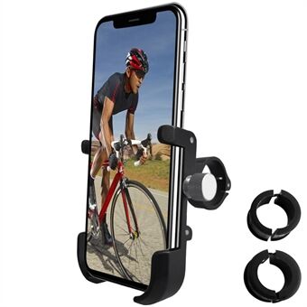 Bike Phone Mount Aluminum Alloy Motorcycle Universal Phone Holder with 360 Degree Rotation - Black