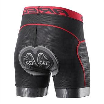 ARSUXEO 5D Gel Padded Men Cycling Underwear Shorts Breathable Quick Dry Shorts for MTB Bike Bicycle Riding - Red/M
