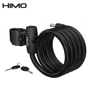 HIMO Portable Folding Steel Lock 150cm Steel Flex Cable with 2 Keys Bicycle Anti-Theft Safe Lock