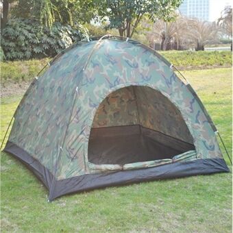 Portable Camouflage Tent 3-4 People Waterproof Outdoor Camping Tent