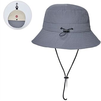 XBG-9225 Nylon Bucket Hat Outdoor UV Protection Foldable Waterproof Summer Sun Cap, Color Splicing Liner