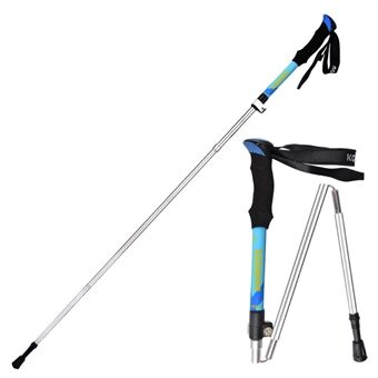 KODENOR 5-Section Aluminum Alloy Trekking Pole Camping Hiking Walking Stick for 145-170CM Height People