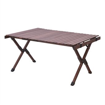 SHINETRIP A370-H0S 60cm Beech Wood Camping Folding Table Outdoor Portable Solid Wood Barbecue Table (Black Walnut)