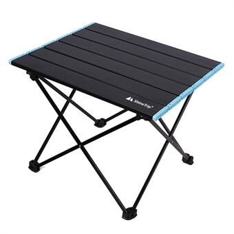 SHINETRIP A292-H0S Folding Camping Table Aluminum Alloy Desk for Outdoor Picnic BBQ, Size S - Midnight Black