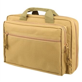 H-171 Tactical Briefcase Military Style Molle Handbag Camping Hiking Hunting Storage Bag - Khaki