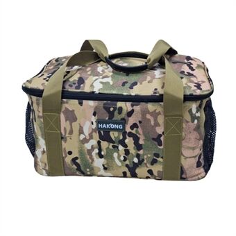 HAKONG Camouflage Outdoor Large Capacity Camping Picnic Bag Tableware Pot Storage Tote Bag