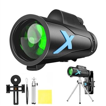 XH-1250 16X50 High Power HD Monocular Roof Prism Green Film Coated Monocular Portable Mobile Phone Monocular for Bird Watching, Camping