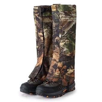 LUCKSTONE 1 Pair Hiking Camping Gaiters Dead Leaf Camouflage Boots Shoe Covers Waterproof Anti-insect Leg Cover, Size XL