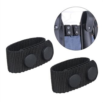 H-142 2Pcs Nylon Belt Keeper Outdoor Tactical Waist Belt Loop Buckle Band with Two Snap Buttons