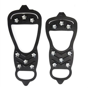 1 Pair 8 Steel Stud Ice Gripper Spikes for Shoe Anti-slip Climbing Snow Crampons Cleats Claws Grips Boots Cover, Size M