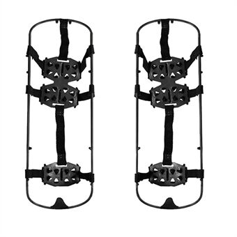 1 Pair 24 Teeth Anti-Slip Ice Grips Gripper Shoes Boot Hiking Ice Climbing Shoe Spikes Crampons Shoes Cover