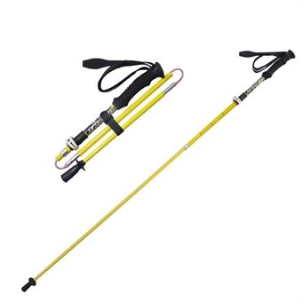 REBORNSUN 115-135cm Telescopic Folding Hiking Poles Carbon Fiber Trekking Poles Walking Sticks for Men and Women