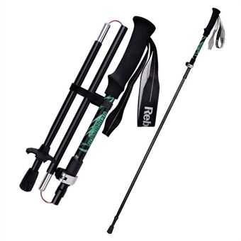 REBORNSUN RBZDGR1017 Carbon Fiber Mountain Trekking Poles Anti-shock Lightweight Foldable Walking Hiking Sticks