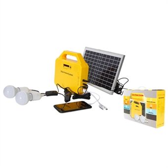 RZH-ST06 6W Power Generation System Photovoltaic Generator Portable Solar Home System with Lamps for Outdoor Camping, Agricultural Irrigation