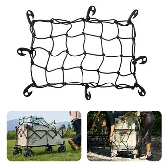 NATUREHIKE NH22PJ001 Outdoor Camping Trolley Cargo Anti-drop Net Stretch Elastic Rubber Fixing Net with PP Hooks