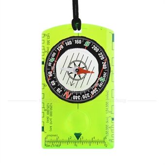 Outdoor Multifunctional Compass Map Scale with Strap for Hiking, Camping, Trekking