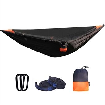 YELANGEZU WZ-112 280x140cm Single / Double Person Outdoor Hammock Ultra-light Camping Hanging Swing Bed with Zipper Mosquito Net