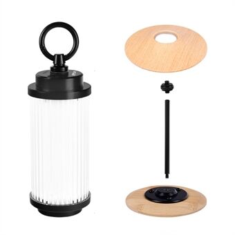 Outdoor Camping Light USB Rechargeable Lantern Lamp Kit with Base and Lampshade