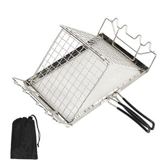 Outdoor Camping Stainless Steel Bread Rack Folding Portable BBQ Grill Rack (No FDA, BPA-Free)