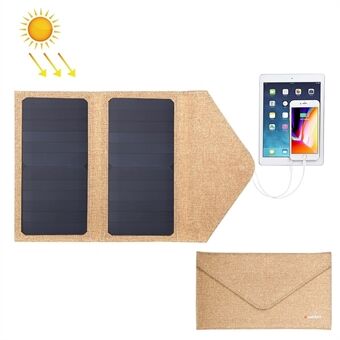 HAWEEL HWL2722 14W 5V/2.1A Max Dual USB Folding Solar Panel Bag Foldable Portable Power Charger for Outdoor Camping, 2 Solar Panels