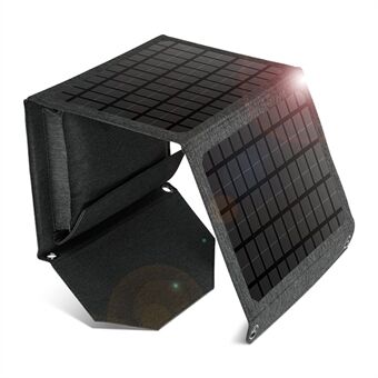 18W Dual USB Solar Charger 3-Folding Solar Panel Outdoor Portable Smart Phone Power Supply Charger