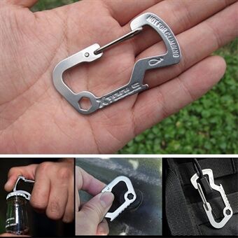 AOTU D Shaped Stainless Steel Multi-functional Opener for Outdoor Activities