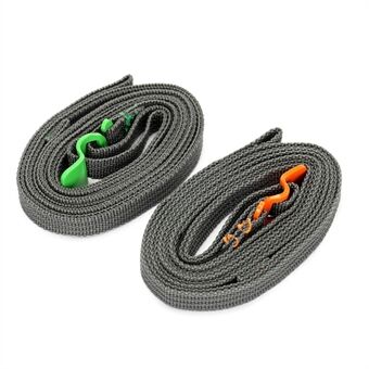 2 Pcs AOTU Packing Belt Rope Ribbon with Stainless Steel Buckle for Outdoor Travel Camping Hiking Cycling - Random Color