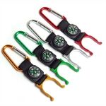 Outdoor Camping Sports Water Bottle Holder Carabiner Hook Buckle with Compass