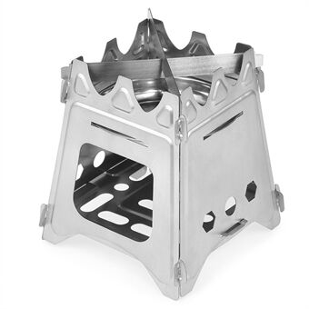For Outdoor Camping Fishing Hiking Stove Portable Folding Backpacking Wood Stove with Alcohol Tray