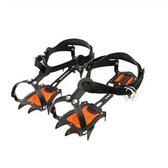 1 Pair 10-Teeth Claws Crampon Winter Snow Spikes Ski Ice Shoe-Covers Steel Grippers Cleats for Climbing Hiking