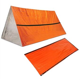 Emergency Survival Life Poncho Waterproof Camping Gear Outdoor Blanket Reusable Thermal Poncho Raincoat with Sleeping Bag