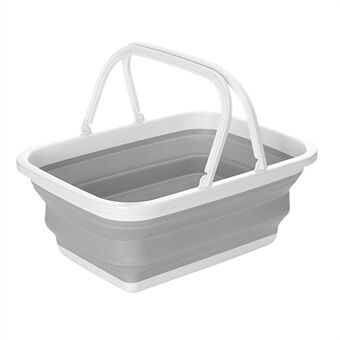 Collapsible Camping Basket Tub with Handle Picnic Basket for Washing Dishes Camping Hiking Home (without FDA Certification)