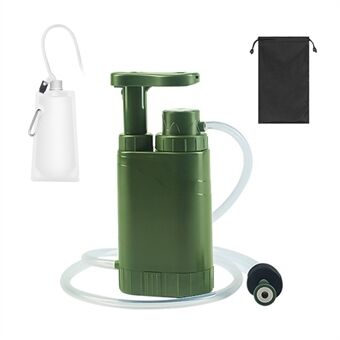 Portable Hand Pump Water Filter 4-Stage Survivor Filter Pro Water Purification System for Hiking Camping Travel Emergency Use