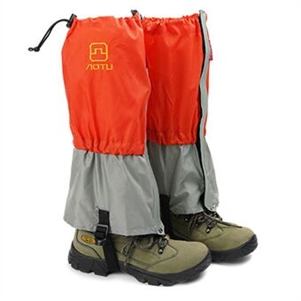 AOTU 1 Pair Waterproof Snow Gaiter Outdoor Climbing Skiing Nylon Plaid Cloth Leg Gaiter Cover