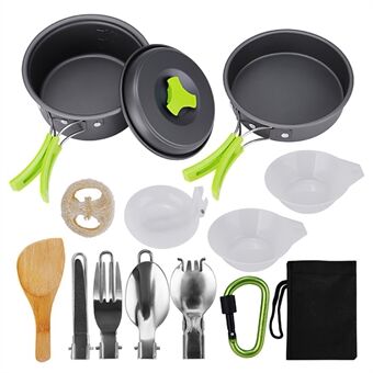 AOTU AT6385-3 Cookware Set for 1-2 People, Oxidized Aluminum Alloy Pot Pan with Utensils (BPA-free, No FDA Certified)