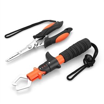 Fish Tackle Tools Stainless Steel Fishing Gripper Fishing Pliers Braid Cutters Fish Lip Grip Handle