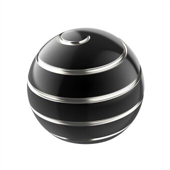 Silver String Rotating Ball Aluminum Alloy Desktop Decompression Spherical Gyro Fidget Toy, Diameter: 45mm