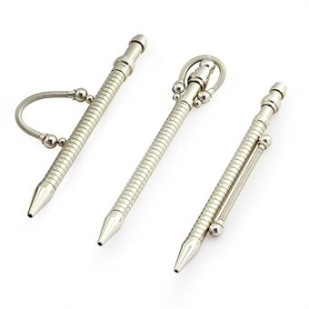 Fidget Pen Think Ink Pen Decompression Toys Perfect for ADD, ADHD, Anxiety, Stress Relief - Silver Color