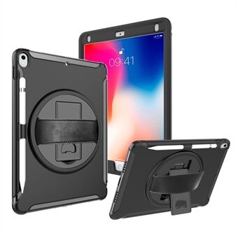 360° Swivel Kickstand PC + TPU Hybrid Tablet Case with Hand Strap for iPad Pro 10.5-inch (2017)