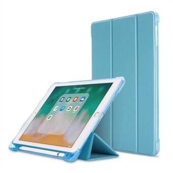 Corner Protection PU Leather TPU Back Shell Tri-fold Stand Auto Sleep/Wake Cover with Pencil Holder for iPad 9.7-inch (2018)/(2017) / iPad Air 2 / iPad Air (2013)