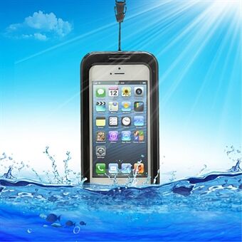 IPX-8 Universal Waterproof Case Cover for iPhone 5 4S 4 + Neck Strap - Black