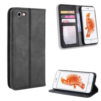 Auto-absorbed Vintage Leather Wallet Flip Casing for iPhone 6s / 6 4.7 inch