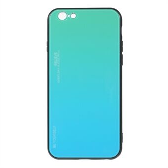 Gradient Color Glass + PC + TPU Hybrid Phone Case for iPhone 6s / 6 4.7 inch
