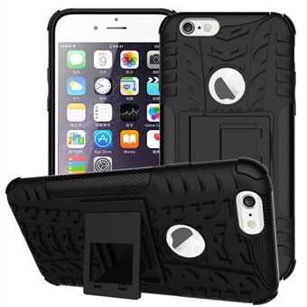 Tyre Pattern PC + TPU Kickstand Case for iPhone 6s 6