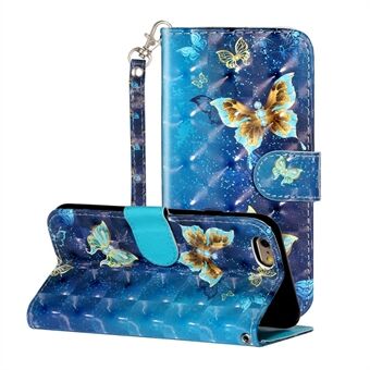 Light Spot Decor Pattern Printing Wallet Stand Leather Phone Shell for iPhone 6/6s 4.7-inch
