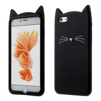 3D Bearded Cat Silicone Soft Phone Cover for iPhone 6s / 6