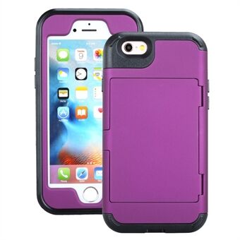 Drop-resistant PC + TPU Kickstand Combo Case with Card Holder for iPhone 6/6s 4.7-inch