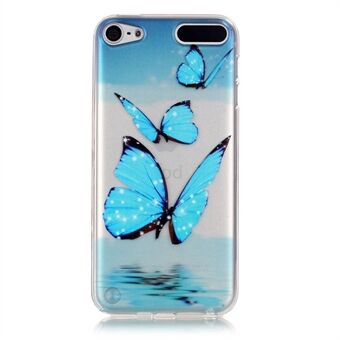 Vivid Embossed Pattern TPU Gel Back Case for iPod Touch 5/6 - Butterflies above Sea Level
