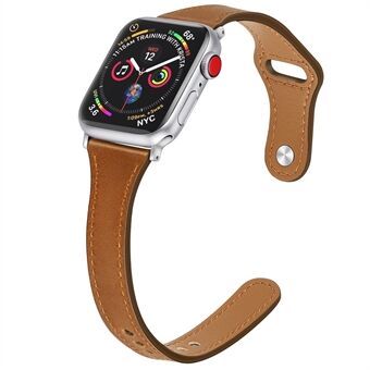 Genuine Leather Smart Watchband for Apple Watch Series 6/SE/5/4 40mm / Series 3/2/1 Watch 38mm
